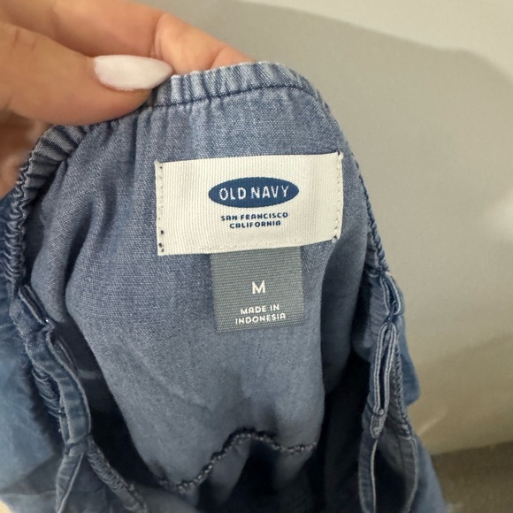 Blue Denim Sleeveless Tiered Dress - Picture 5 of 5